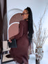 Adīta kleita "EMBER FIRE 552" - CHOCO